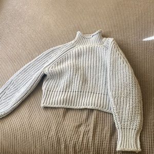 Light blue cable knit sweater H&M
